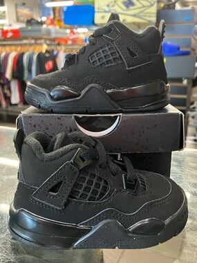 Air Jordan 4 Retro Toddler Black Cat Size 4C